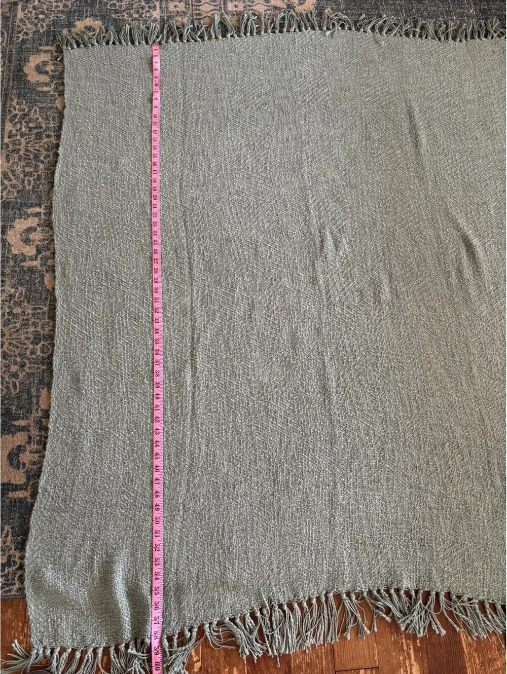 Pottery Barn Throw Blanket Sage Green Fringe Farmhouse 60x50 [COPY]